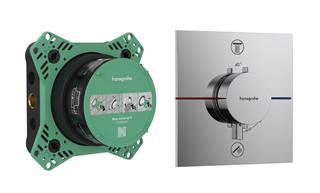 Podžbukna miješalica, termostatska, 2 potrošača - HANSGROHE ShowerSelect Comfort E - komplet