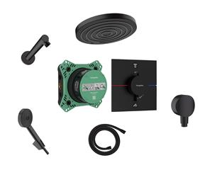 Podžbukni komplet s termostatskom miješalicom - HANSGROHE ShowerSelect Comfort E - crni