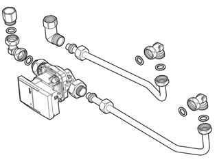 Vaillant - spojni set VUW + VIH QL 75/2 B - lijevo od VUW uređaja